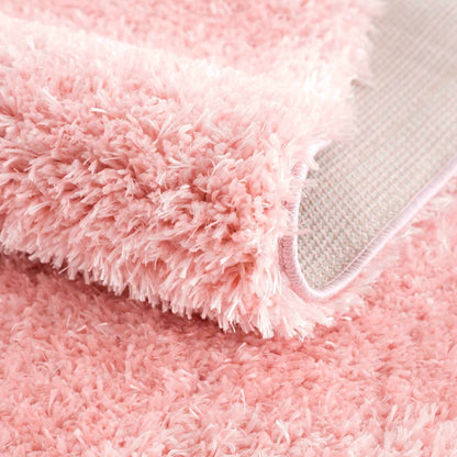 Boutique Rugs Rugs Faina Solid Pink Shag Rug Washable