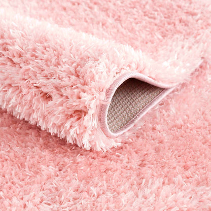 Boutique Rugs Rugs Faina Solid Pink Shag Rug Washable