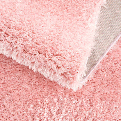 Boutique Rugs Rugs Faina Solid Pink Shag Rug Washable