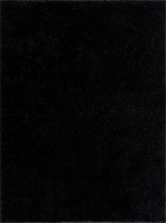 Boutique Rugs Rugs Heavenly Solid Black Plush Rug