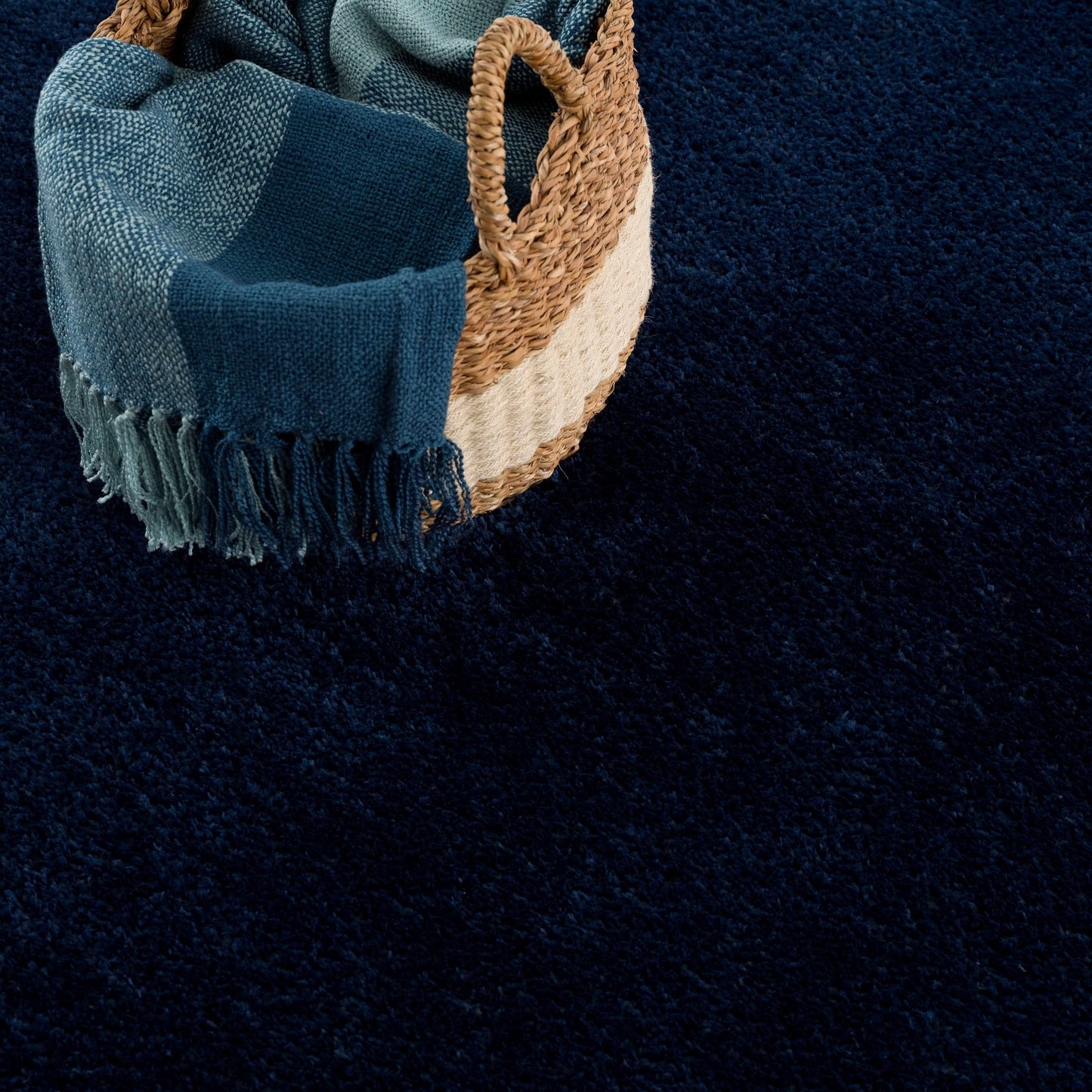 Boutique Rugs Rugs Heavenly Solid Navy Plush Rug