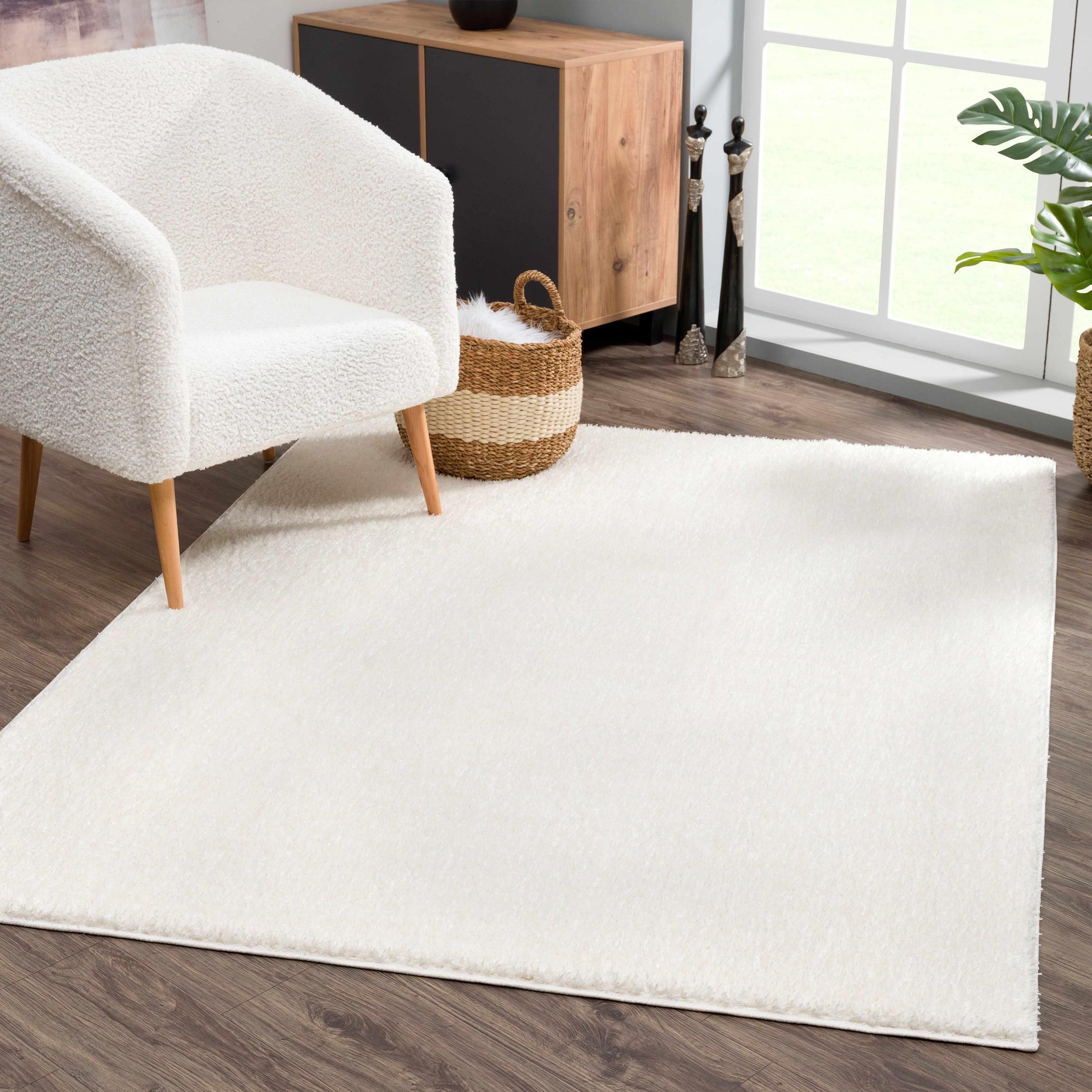 Boutique Rugs Rugs 2' x 3' Rectangle Judy Solid White Washable Rug