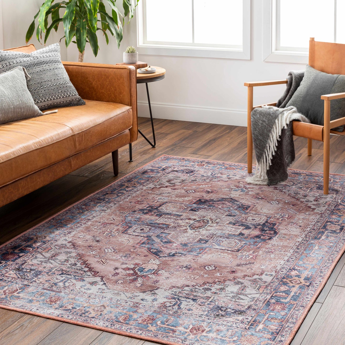 Boutique Rugs Rugs Kera Rust Washable Area Rug