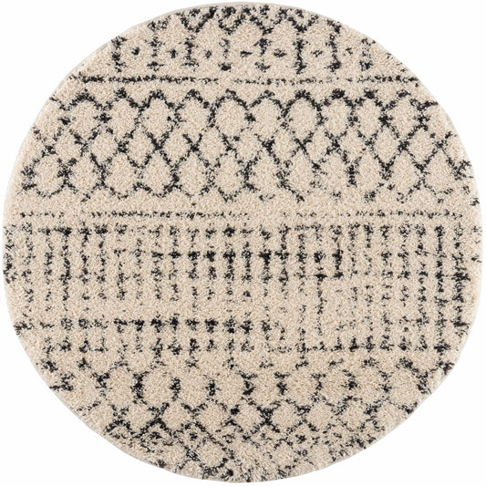 Boutique Rugs Rugs 3'11" x 5'7" Rectangle Kibureau Cream Trellis Shag Area Rug