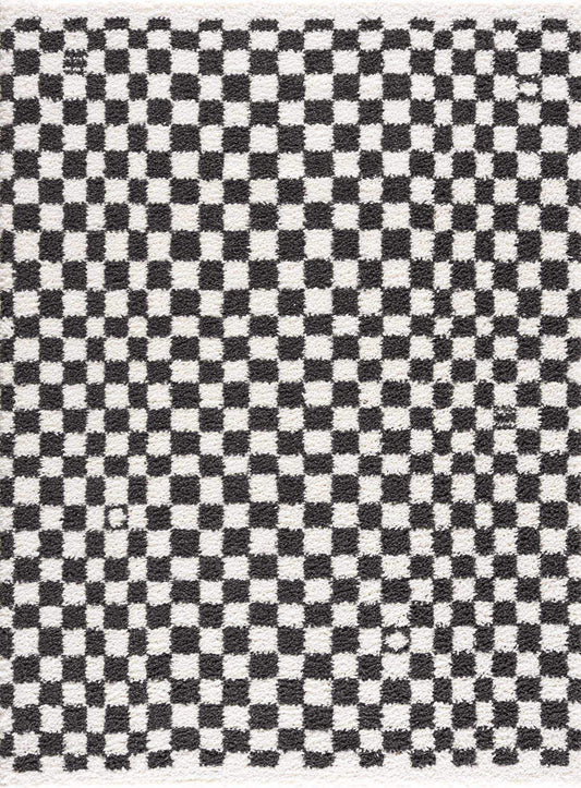 Boutique Rugs Rugs Kieu Black & White Checkered Area Rug