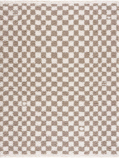 Boutique Rugs Rugs Kieu Light Gray & Taupe Checkered Area Rug