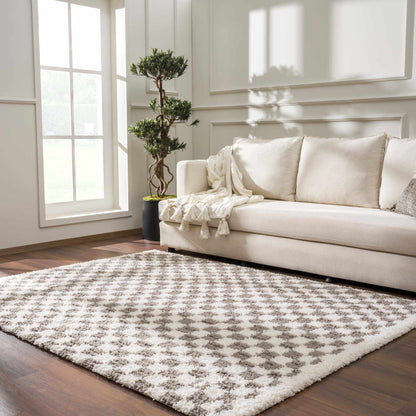 Boutique Rugs Rugs Kieu Taupe Checkered Area Rug