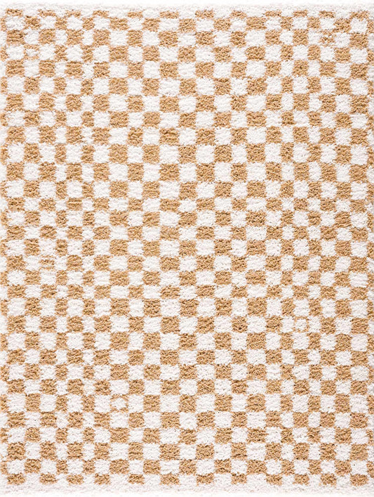 Boutique Rugs Rugs Kieu Yellow & White Checkered Area Rug