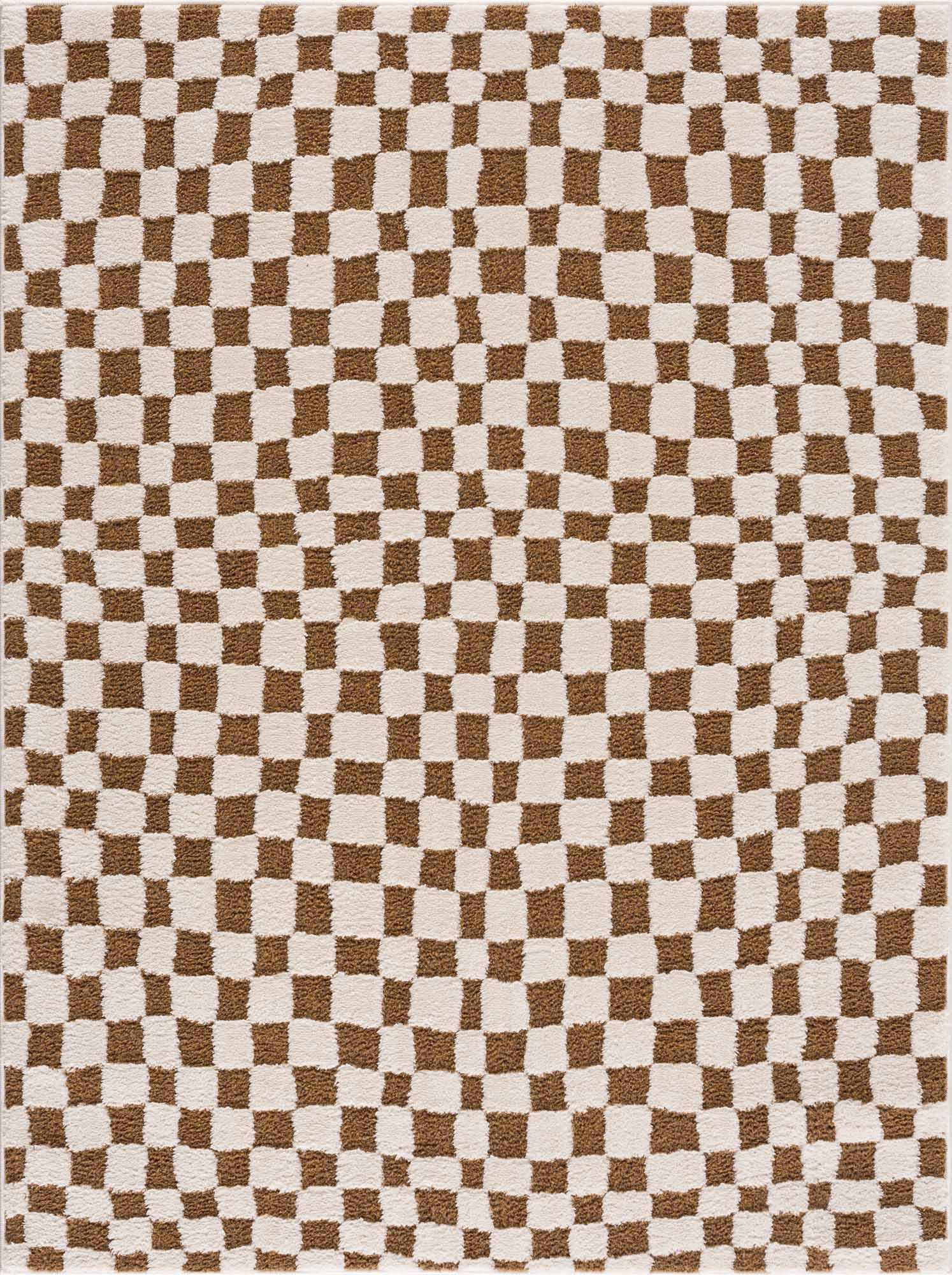 Boutique Rugs Rugs 5'3" x 7' Rectangle Lajos Brown Checkered Area Rug