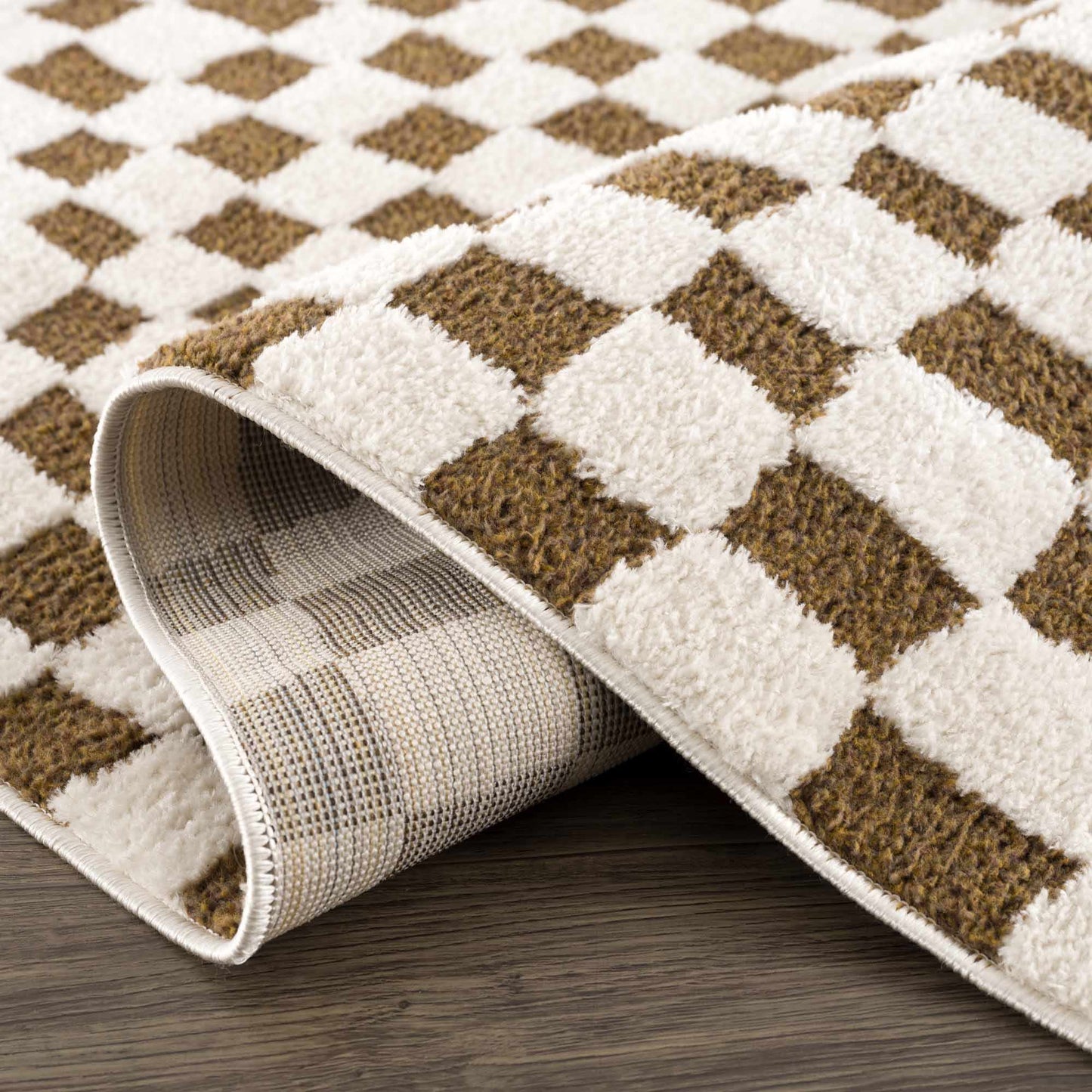 Boutique Rugs Rugs Lajos Brown Checkered Area Rug