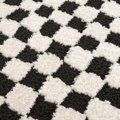 Boutique Rugs Rugs Leryn Black & White Checkered Area Rug