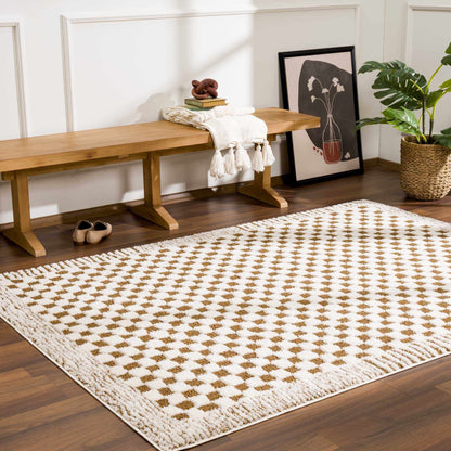 Boutique Rugs Rugs Leryn Brown&White Checkered Rug