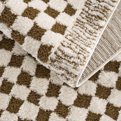 Boutique Rugs Rugs Leryn Brown&White Checkered Rug