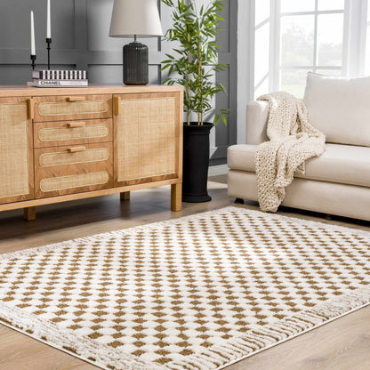 Boutique Rugs Rugs Leryn Brown&White Checkered Rug