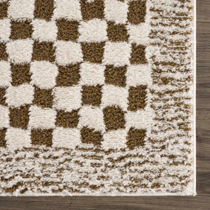 Boutique Rugs Rugs Leryn Brown&White Checkered Rug