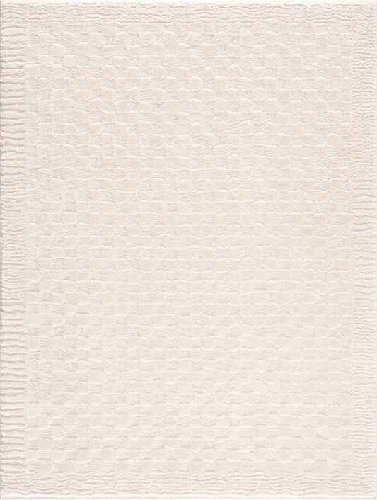 Boutique Rugs Rugs 5'3" x 7' Rectangle Leryn Ivory Checkered Area Rug