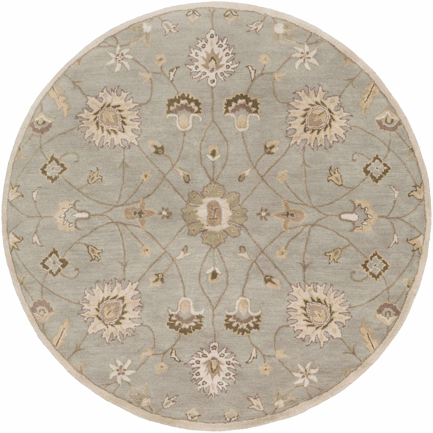 Boutique Rugs Rugs 6' Round Logville Hand Tufted Light Olive 1121 Area Rug