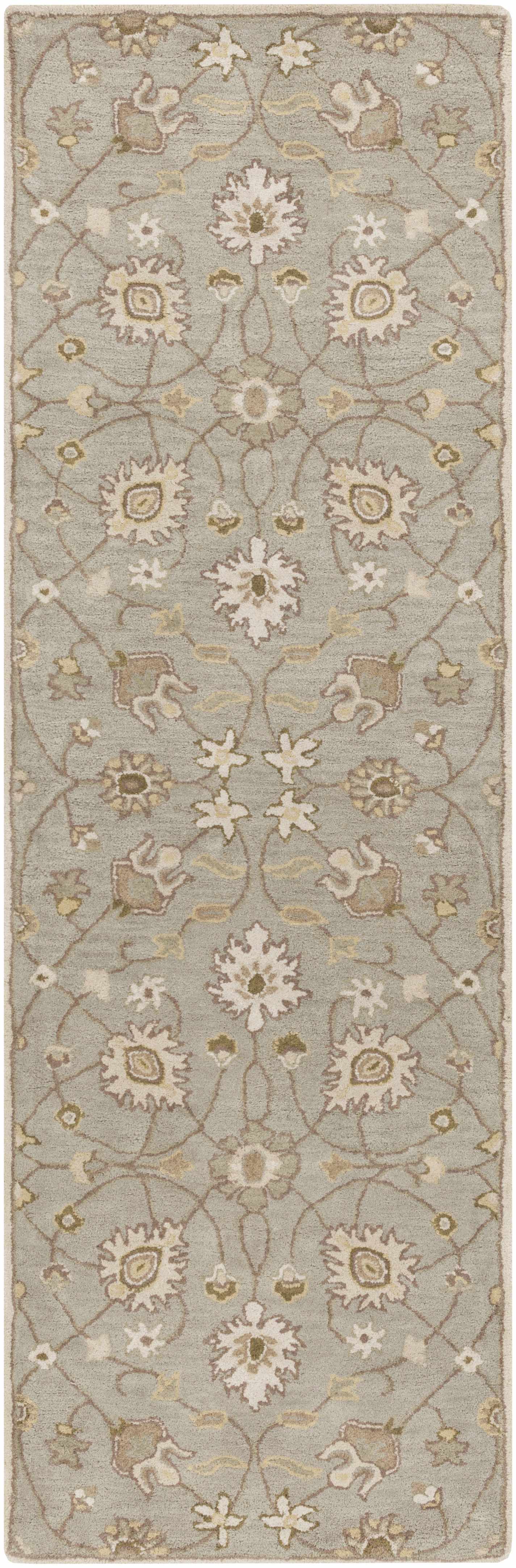 Boutique Rugs Rugs 2'6" x 8' Runner Logville Hand Tufted Light Olive 1121 Area Rug