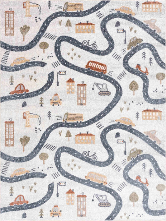 Boutique Rugs Rugs Mave Roads Washable Rug for Kids