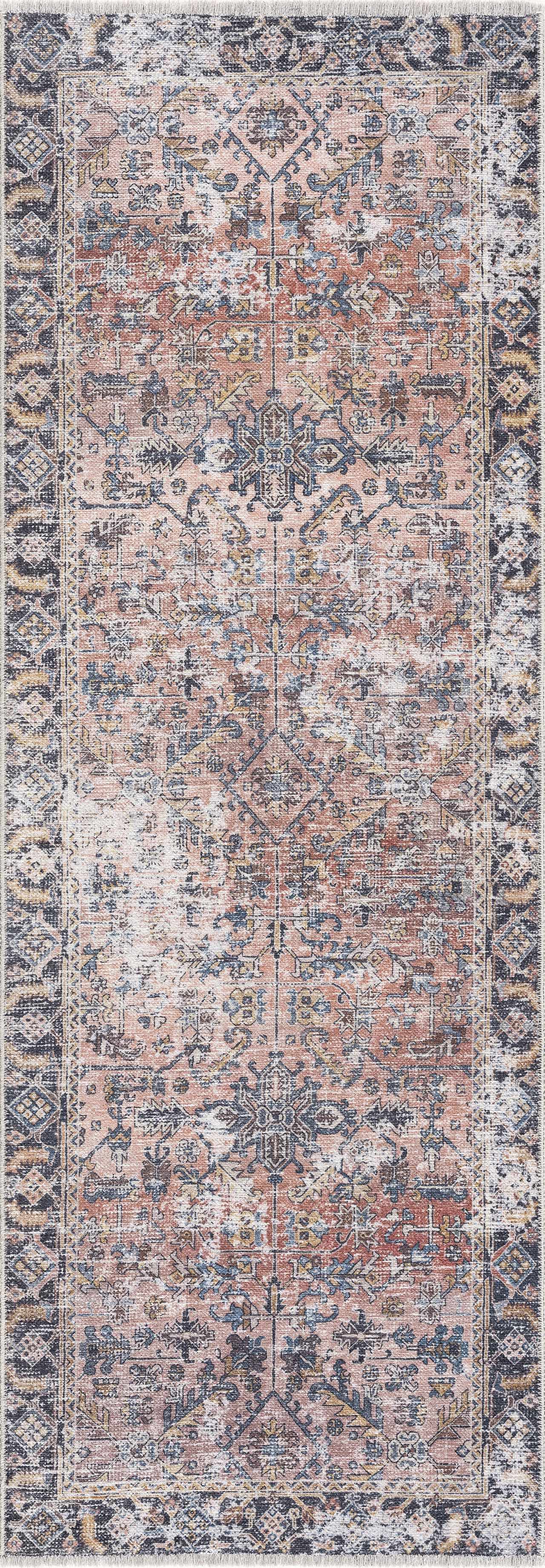 Boutique Rugs Rugs Peach Holi-2305 Washable Area Rug