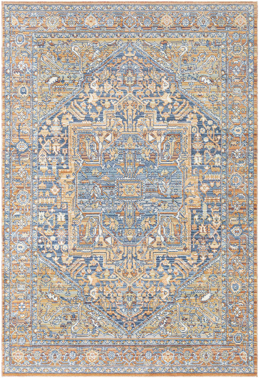 Boutique Rugs Rugs Ripponlea Blue&Orange Medallion Rug