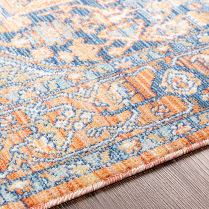 Boutique Rugs Rugs Ripponlea Blue&Orange Medallion Rug