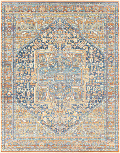 Boutique Rugs Rugs Ripponlea Blue&Orange Medallion Rug