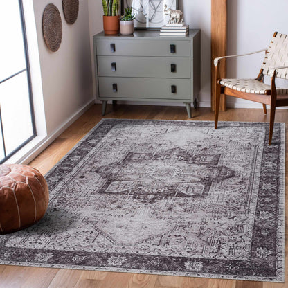 Boutique Rugs Rugs Rosman Gray Washable Area Rug