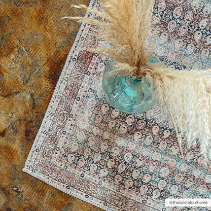 Boutique Rugs Rugs Rust Maligaya Distressed Washable Area Rug