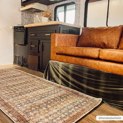 Boutique Rugs Rugs Rust Maligaya Distressed Washable Area Rug