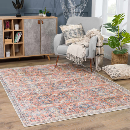 Boutique Rugs Rugs Urpi Rose & Blue Washable Area Rug