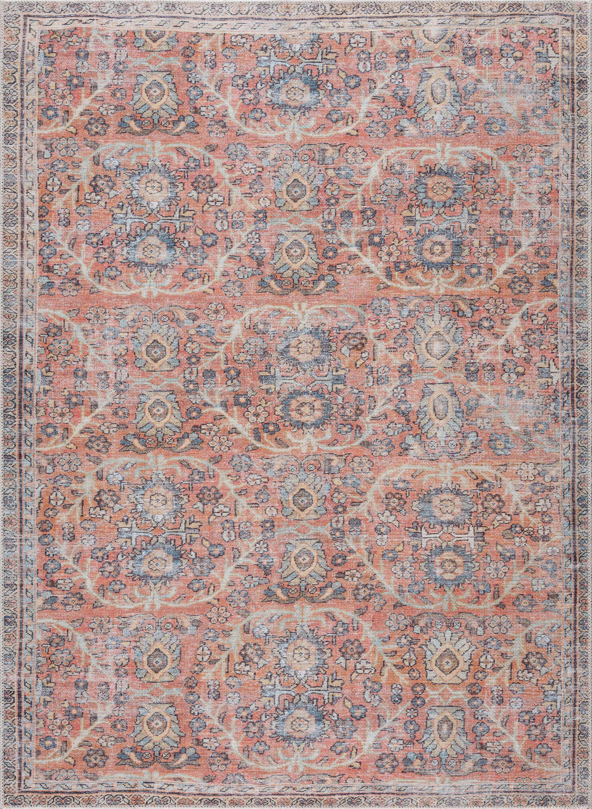 Boutique Rugs Rugs Urpi Rose & Blue Washable Area Rug