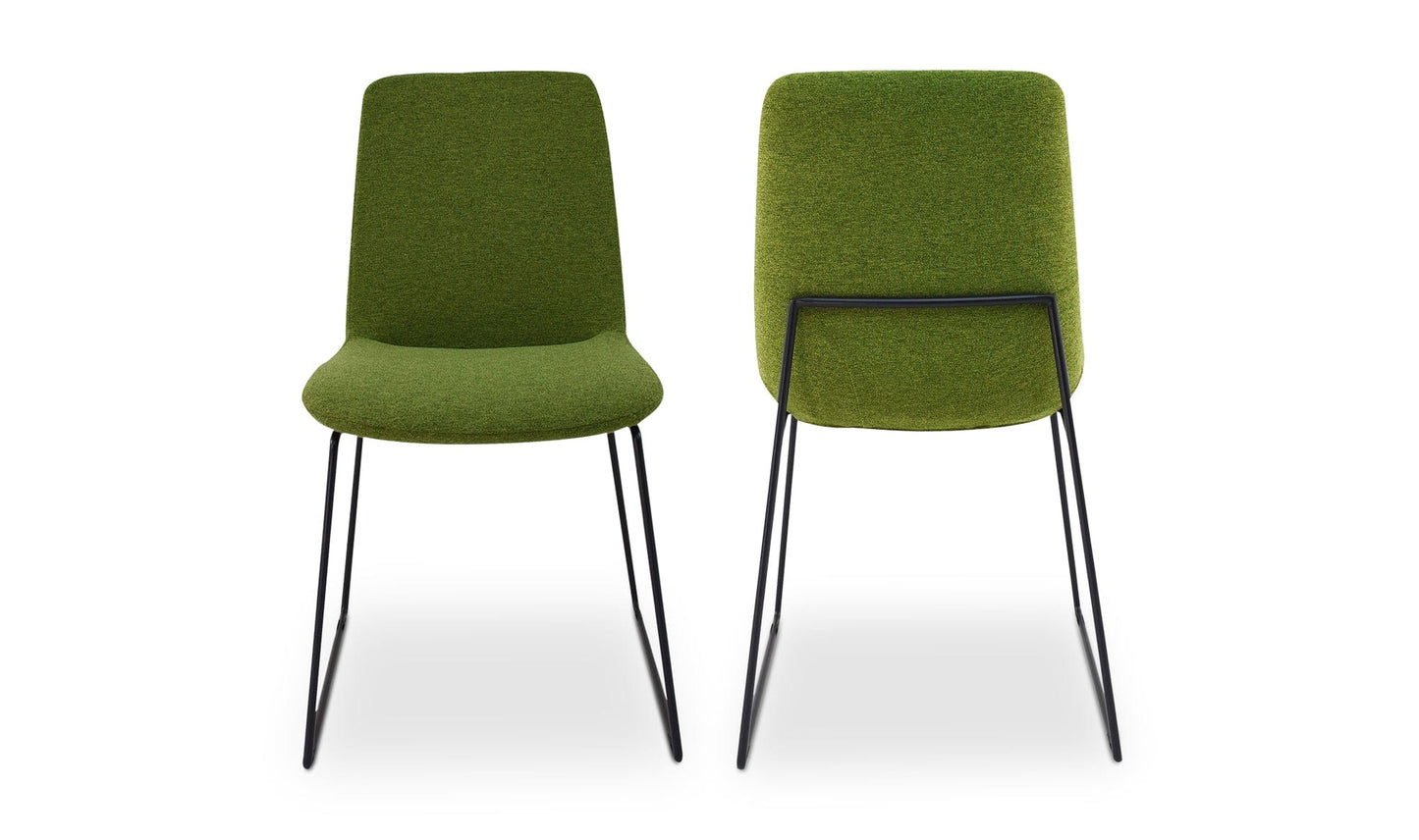 Moe's RUTH DINING CHAIR- SET OF TWO-GREEN