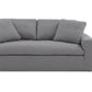 Moe's SELENE COZY 2.5 SEATER SOFA, MEDIUM GREY Organic Bookshelf Slab with Glass Shelves