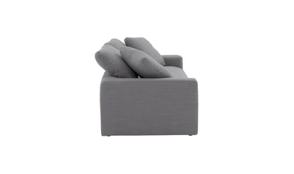 Moe's SELENE COZY 2.5 SEATER SOFA, MEDIUM GREY Organic Bookshelf Slab with Glass Shelves