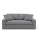 Moe's SELENE COZY 2.5 SEATER SOFA, MEDIUM GREY Organic Bookshelf Slab with Glass Shelves