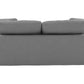 Moe's SELENE COZY 2.5 SEATER SOFA, MEDIUM GREY Organic Bookshelf Slab with Glass Shelves