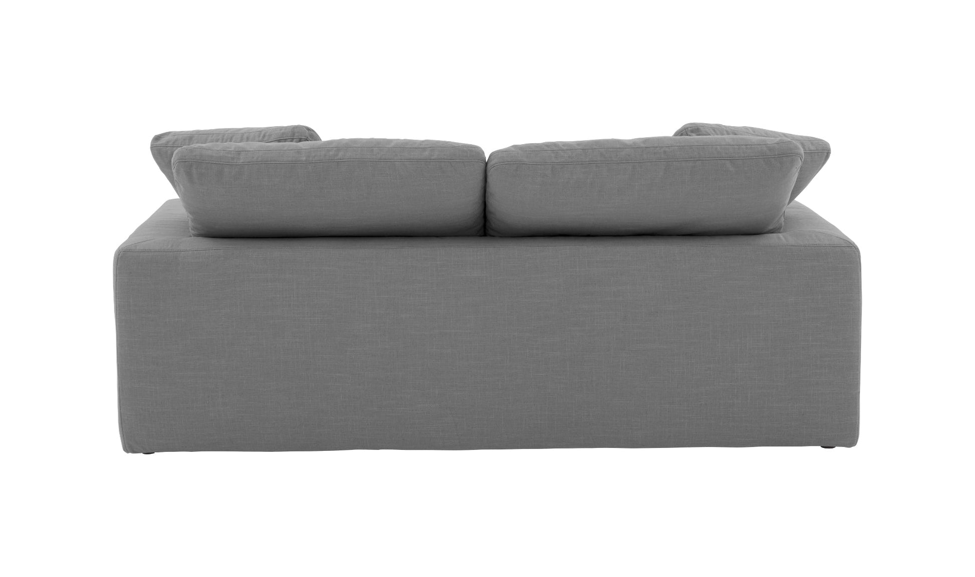 Moe's SELENE COZY 2.5 SEATER SOFA, MEDIUM GREY Organic Bookshelf Slab with Glass Shelves