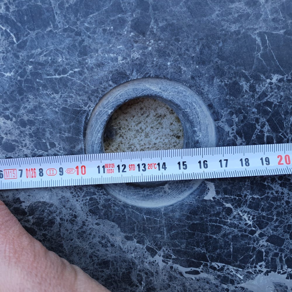 TCSC | Natural Stone Sirius Black Marble Rectangular Above Vanity Bathroom Sink Polished