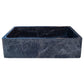 TCSC | Natural Stone Sirius Black Marble Rectangular Above Vanity Bathroom Sink Polished