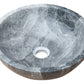 Sirius Gray Marble Vessel Above Vanity Bathroom Sink Polished (D)15" (H)6"