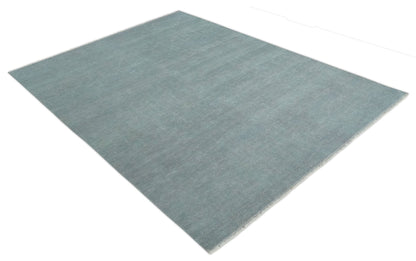 Solid Gray Hand knotted Modern look Custom Made wool Area Rug