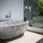 TCSC | Statuario White Marble Bathtub Hand-carved from Solid Marble Block (W)32" (L)68" (H)20"