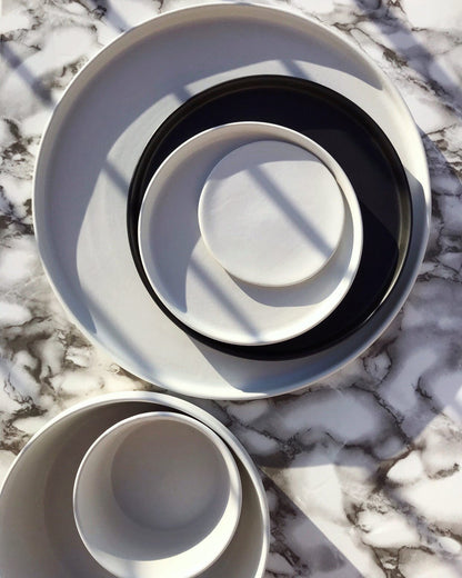 atacama home Tabletop Casa Cubista White Matte Tableware - Plates and Bowls