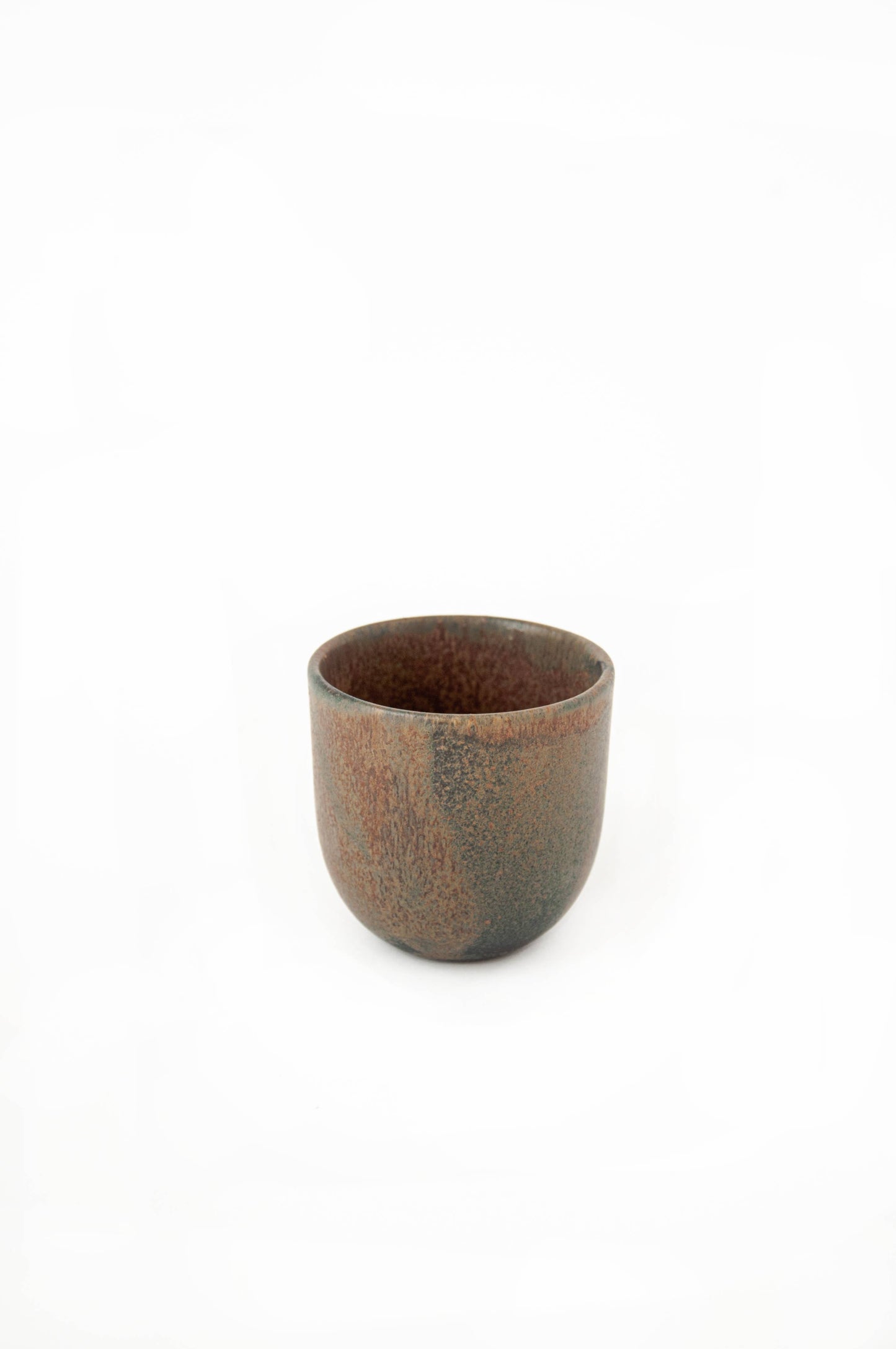 Ethical Trade Co Tabletop Espresso Cup / Rust Handmade Ukrainian Stoneware Coffee Cup