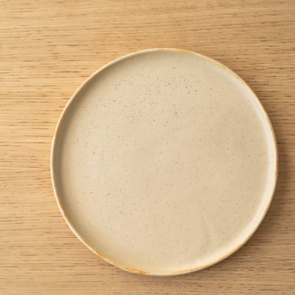 Ethical Trade Co Tabletop Dinner Plate / Caramel Handmade Ukrainian Stoneware Dinner Plates