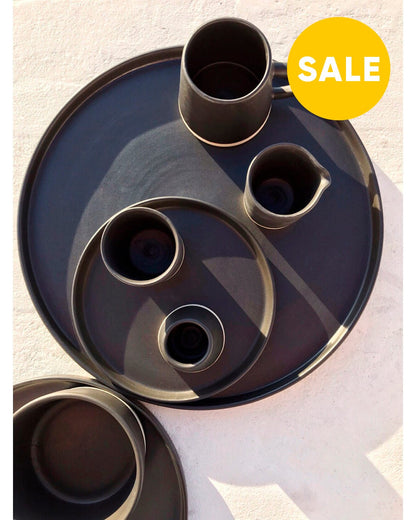 atacama home Tabletop SALE Casa Cubista Matte Black Creamer and Spoon