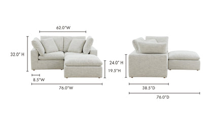 Moe's TERRA NOOK MODULAR SECTIONAL PERFORMANCE FABRIC