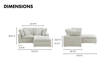 Moe's TERRA NOOK MODULAR SECTIONAL PERFORMANCE FABRIC