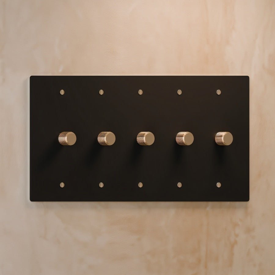 The Brass Rotary Dimmer Switch (1 to 5 Gang)